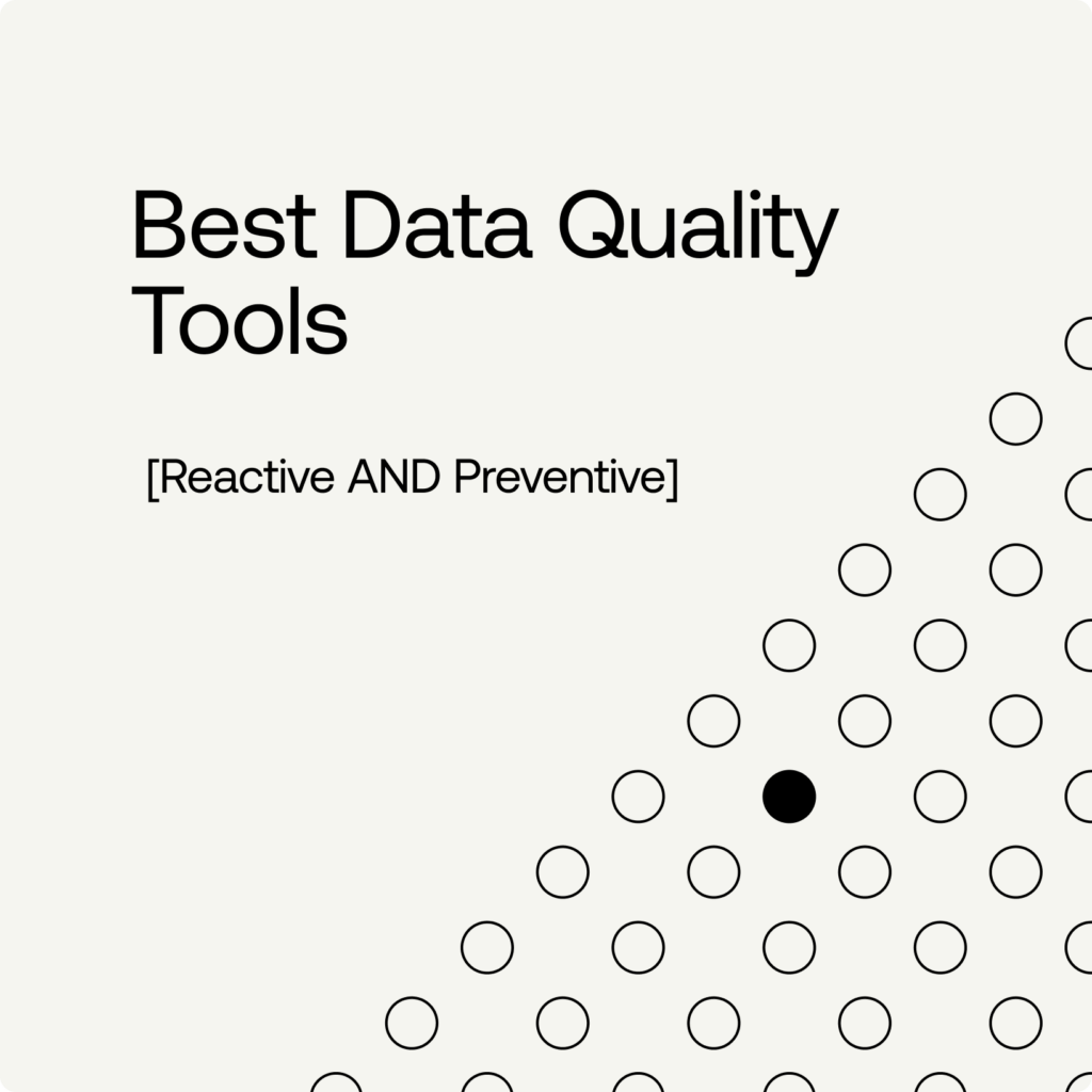 Best Data Quality Tools [Reactive AND Preventative]